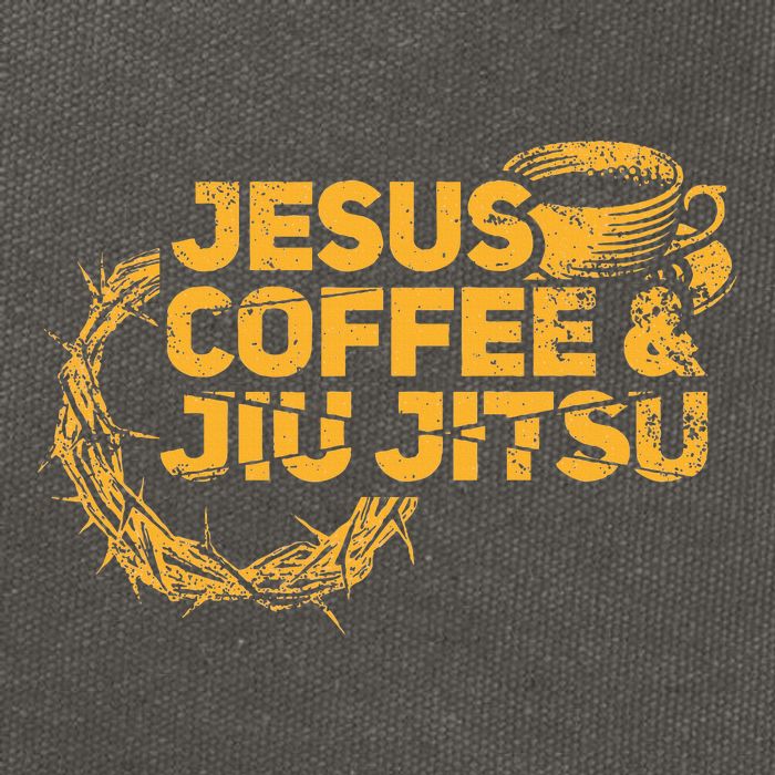 Jesus Jiu Jitsu & Coffee For Christian Martial Arts Fan Cotton Canvas Backpack