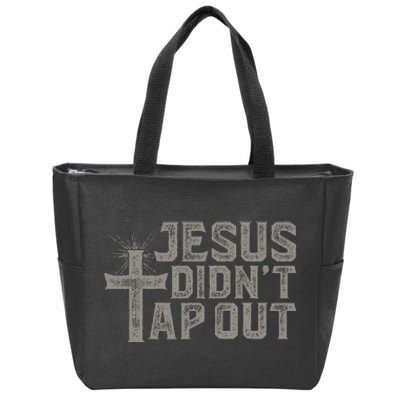 Jiu Jitsu Jesus Faith Christian Jesus DidnT Tap Out Zip Tote Bag