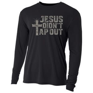 Jiu Jitsu Jesus Faith Christian Jesus DidnT Tap Out Cooling Performance Long Sleeve Crew