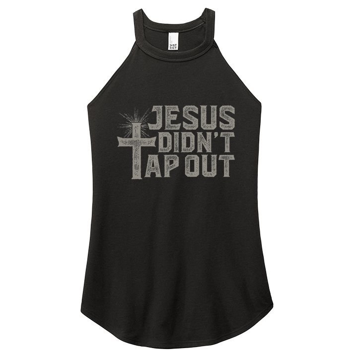 Jiu Jitsu Jesus Faith Christian Jesus DidnT Tap Out Women's Perfect Tri Rocker Tank