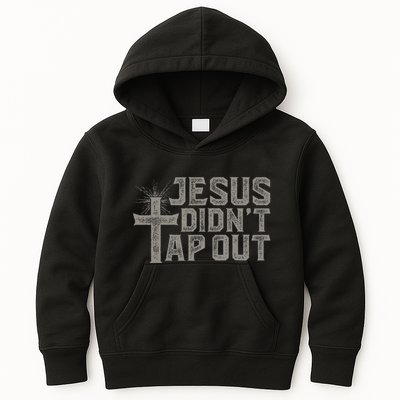 Jiu Jitsu Jesus Faith Christian Jesus DidnT Tap Out Kids Hoodie