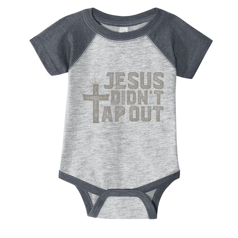 Jiu Jitsu Jesus Faith Christian Jesus DidnT Tap Out Infant Baby Jersey Bodysuit