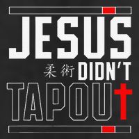 Jiu Jitsu Jesus Faith Christian Jesus DidnT Tap Out 7 Panel Mesh Trucker Snapback Hat