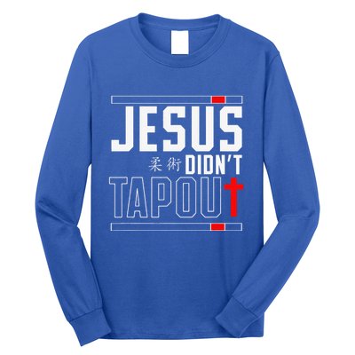 Jiu Jitsu Jesus Faith Christian Jesus DidnT Tap Out Long Sleeve Shirt