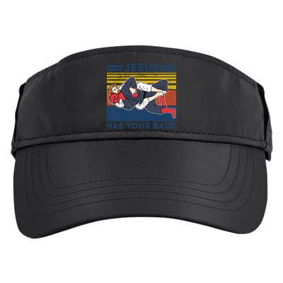 Jiu Jitsu Jesus Has Your Back BJJ MMA Jujitsu Adult Drive Performance Visor