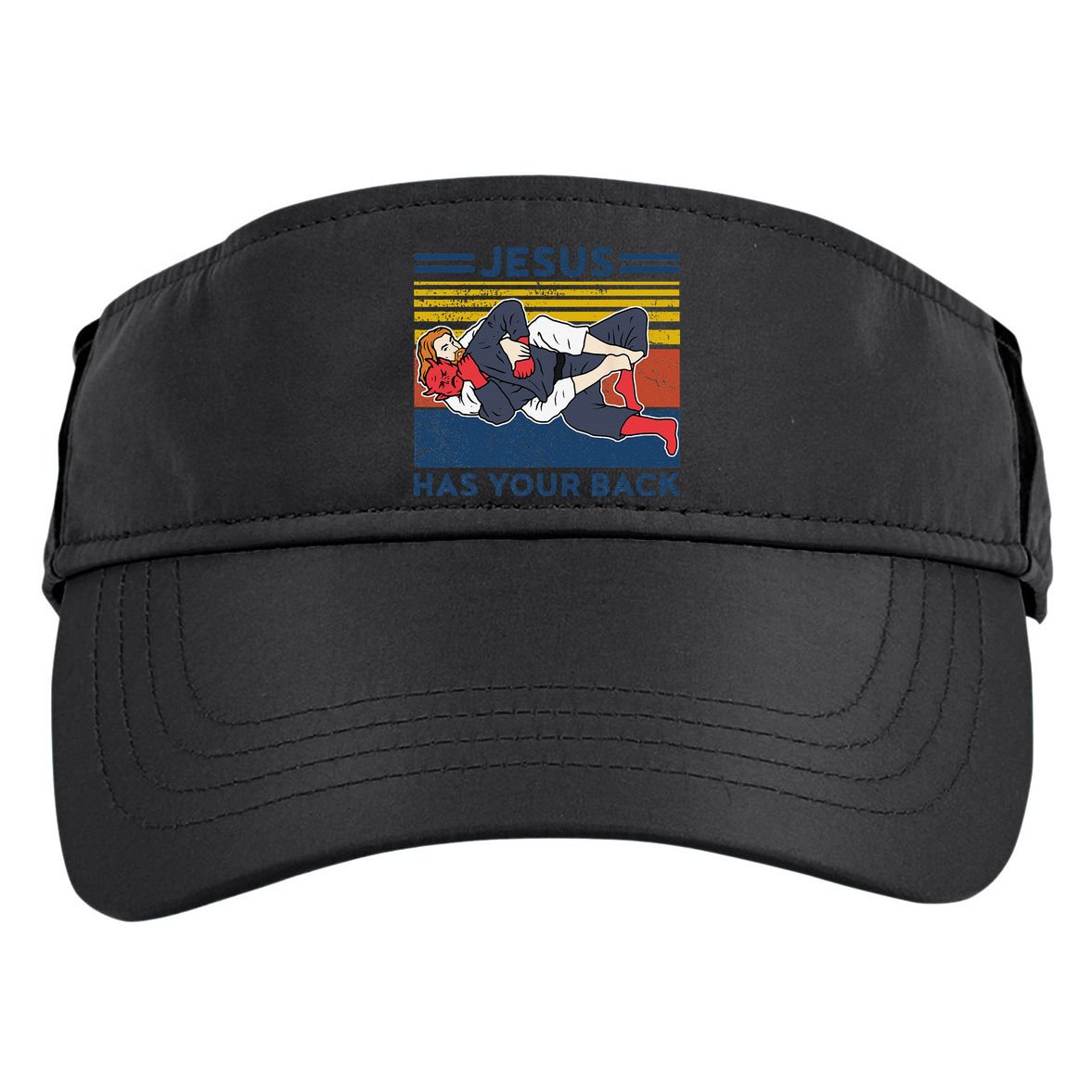 Jiu Jitsu Jesus Has Your Back BJJ MMA Jujitsu Adult Drive Performance Visor