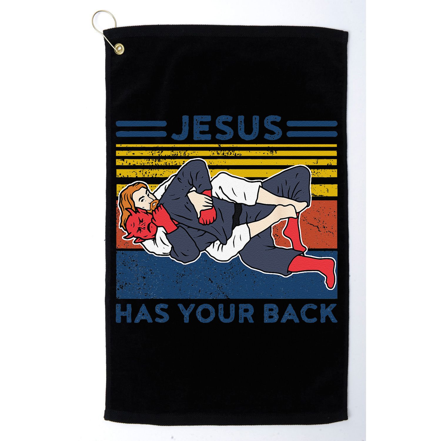 Jiu Jitsu Jesus Has Your Back BJJ MMA Jujitsu Golf Towel