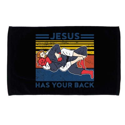 Jiu Jitsu Jesus Has Your Back BJJ MMA Jujitsu Microfiber Hand Towel