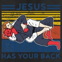 Jiu Jitsu Jesus Has Your Back BJJ MMA Jujitsu Microfiber Hand Towel
