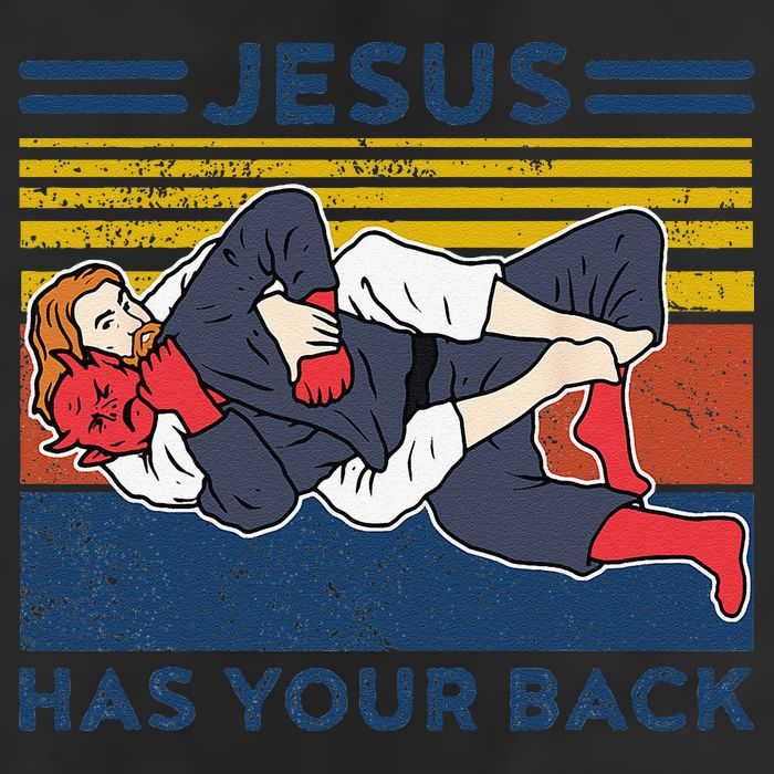 Jiu Jitsu Jesus Has Your Back BJJ MMA Jujitsu Microfiber Hand Towel
