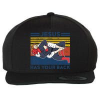 Jiu Jitsu Jesus Has Your Back BJJ MMA Jujitsu Wool Snapback Cap