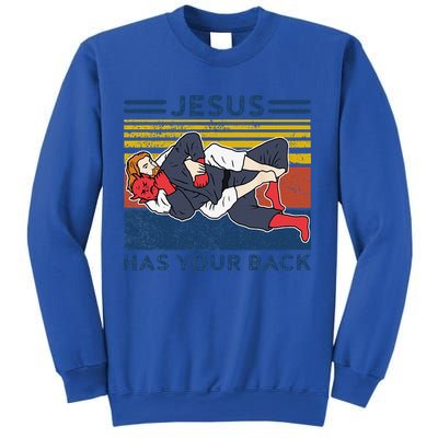 Jiu Jitsu Jesus Has Your Back BJJ MMA Jujitsu Sweatshirt