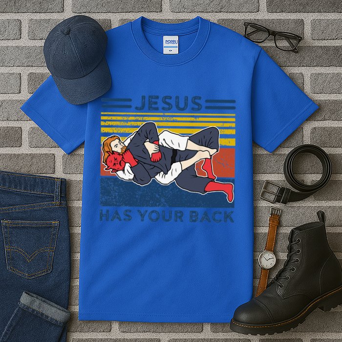 Jiu Jitsu Jesus Has Your Back BJJ MMA Jujitsu Tall T-Shirt