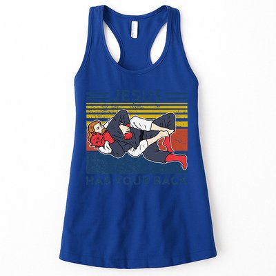 Jiu Jitsu Jesus Has Your Back BJJ MMA Jujitsu Womens Tank Top