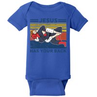 Jiu Jitsu Jesus Has Your Back BJJ MMA Jujitsu Baby Bodysuit