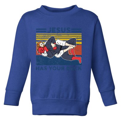 Jiu Jitsu Jesus Has Your Back BJJ MMA Jujitsu Toddler Sweatshirt