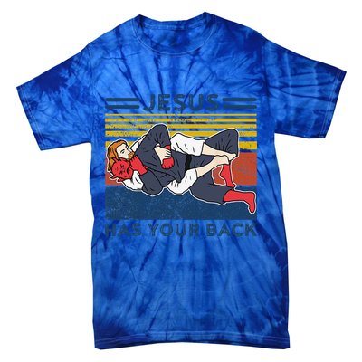 Jiu Jitsu Jesus Has Your Back BJJ MMA Jujitsu Tie-Dye T-Shirt