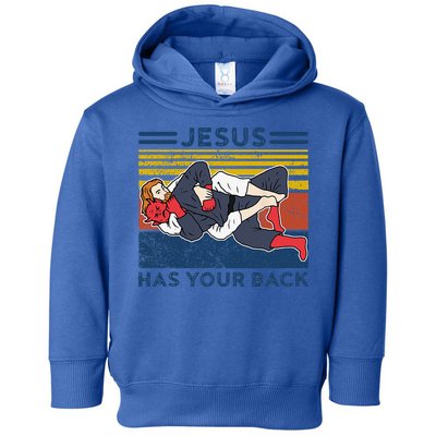 Jiu Jitsu Jesus Has Your Back BJJ MMA Jujitsu Toddler Hoodie