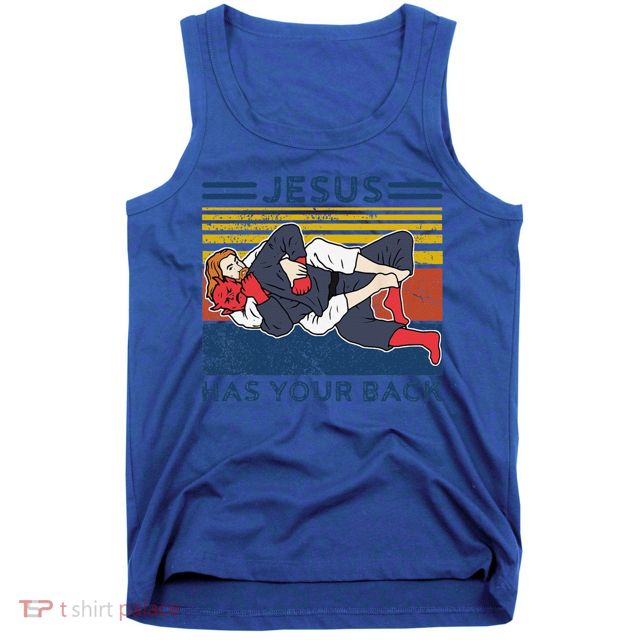 Jiu Jitsu Jesus Has Your Back BJJ MMA Jujitsu Tank Top
