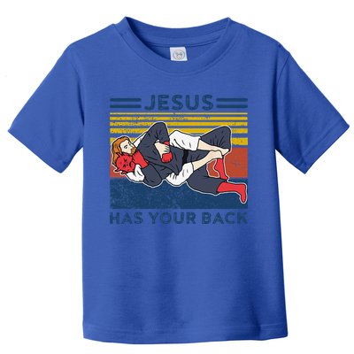 Jiu Jitsu Jesus Has Your Back BJJ MMA Jujitsu Toddler T-Shirt