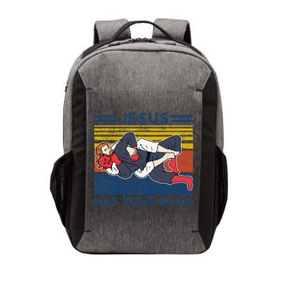 Jiu Jitsu Jesus Has Your Back BJJ MMA Jujitsu Vector Backpack