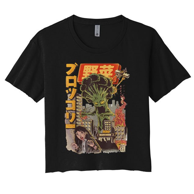 Japanese Japan Kaiju Vegetable Broccoli Anime Crop Top