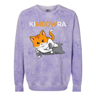 Jiu Jitsu Kimura & Cute Kawaii Cat Funny BJJ Colorblast Crewneck Sweatshirt