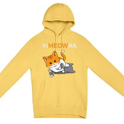 Jiu Jitsu Kimura & Cute Kawaii Cat Funny BJJ Premium Pullover Hoodie