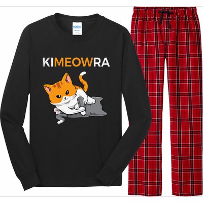 Jiu Jitsu Kimura & Cute Kawaii Cat Funny BJJ Long Sleeve Pajama Set