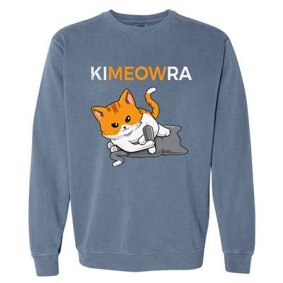 Jiu Jitsu Kimura & Cute Kawaii Cat Funny BJJ Garment-Dyed Sweatshirt