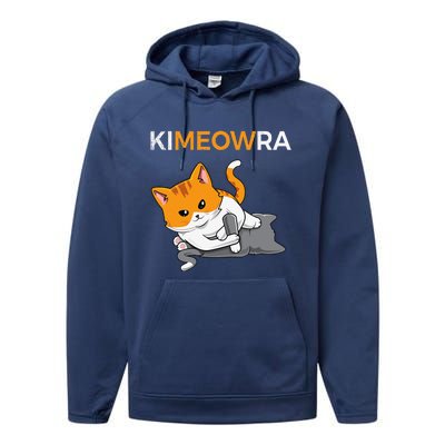 Jiu Jitsu Kimura & Cute Kawaii Cat Funny BJJ Performance Fleece Hoodie