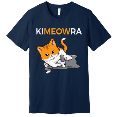 Jiu Jitsu Kimura & Cute Kawaii Cat Funny BJJ Premium T-Shirt