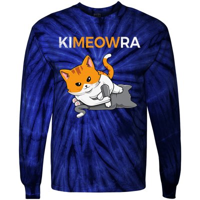 Jiu Jitsu Kimura & Cute Kawaii Cat Funny BJJ Tie-Dye Long Sleeve Shirt