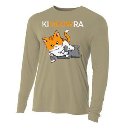 Jiu Jitsu Kimura & Cute Kawaii Cat Funny BJJ Cooling Performance Long Sleeve Crew