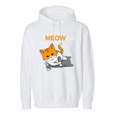 Jiu Jitsu Kimura & Cute Kawaii Cat Funny BJJ Garment-Dyed Fleece Hoodie