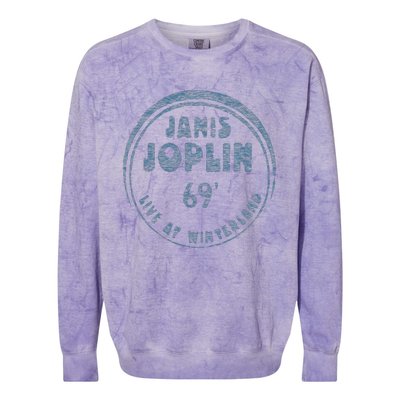 Janis Joplin Live At Winterland 1969 Colorblast Crewneck Sweatshirt