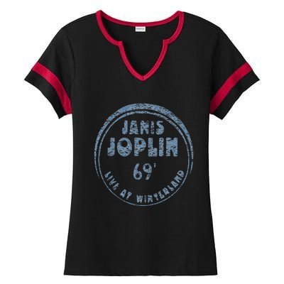 Janis Joplin Live At Winterland 1969 Ladies Halftime Notch Neck Tee