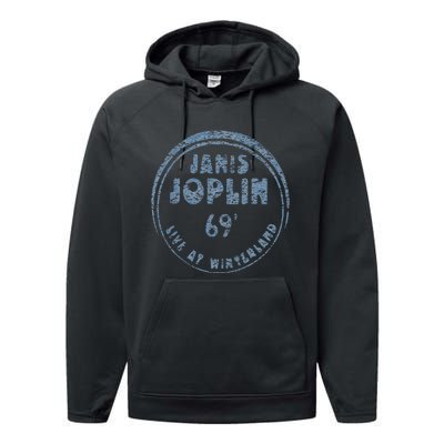 Janis Joplin Live At Winterland 1969 Performance Fleece Hoodie