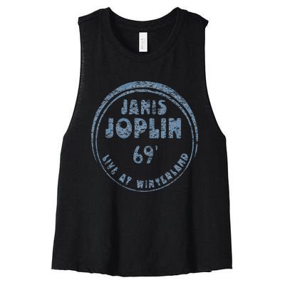 Janis Joplin Live At Winterland 1969 Women's Racerback Cropped Tank