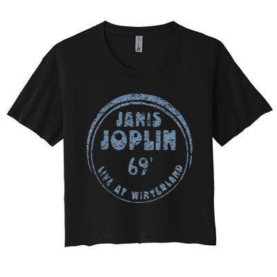 Janis Joplin Live At Winterland 1969 Women's Crop Top Tee