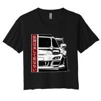 Jdm Japan Motorsport Tuning Car Legend 90s Women's Crop Top Tee