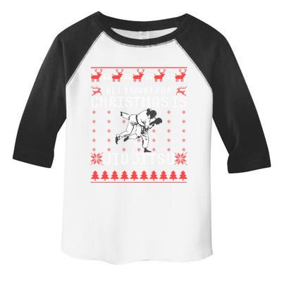 Jiu Jitsu Mma Bjj Funny Christmas Ugly Xmas Sweater Gift Toddler Fine Jersey T-Shirt