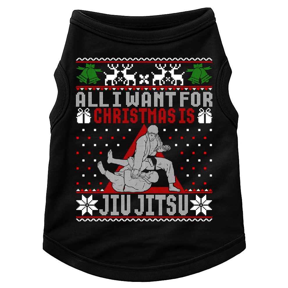 Jiu Jitsu Mma Bjj Ugly Christmas Xmas Gift Sweater Gift Doggie Tank