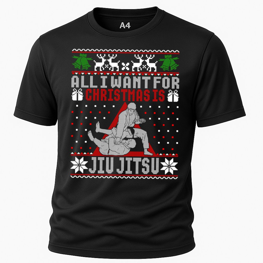 Jiu Jitsu Mma Bjj Ugly Christmas Xmas Gift Sweater Gift Cooling Performance Crew T-Shirt