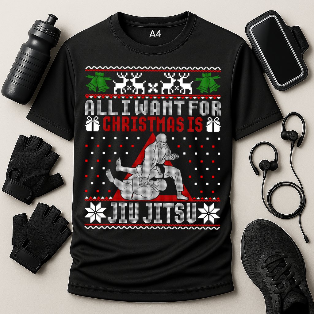 Jiu Jitsu Mma Bjj Ugly Christmas Xmas Gift Sweater Gift Cooling Performance Crew T-Shirt