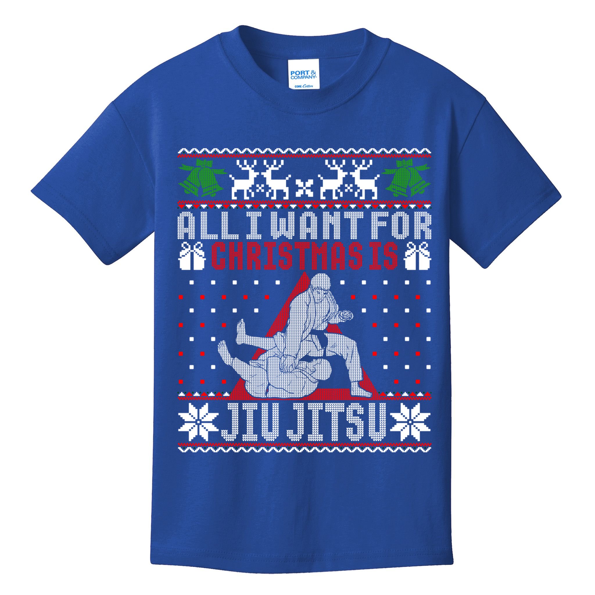 Jiu Jitsu Mma Bjj Ugly Christmas Xmas Gift Sweater Gift Kids T-Shirt