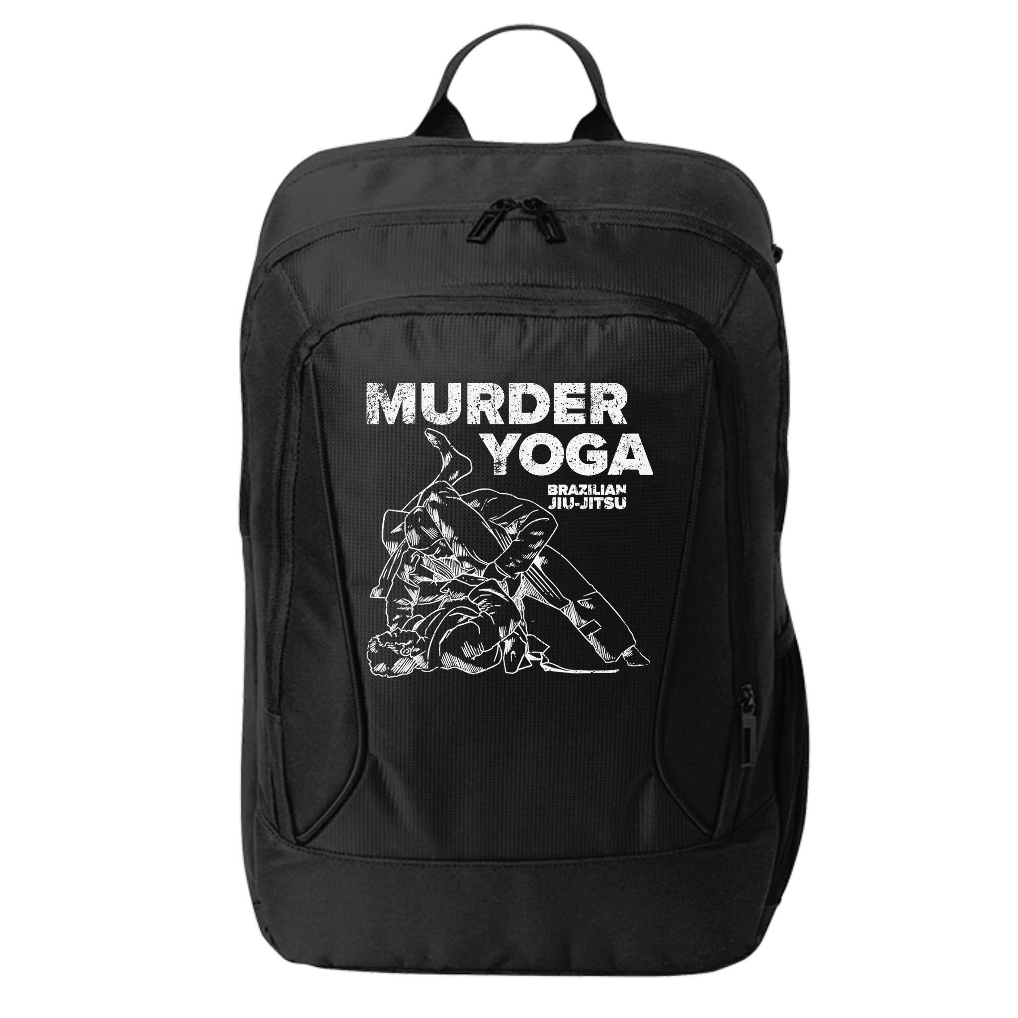 Jiu Jitsu Murder Yoga Vintage Sunset Funny Brazilian City Backpack