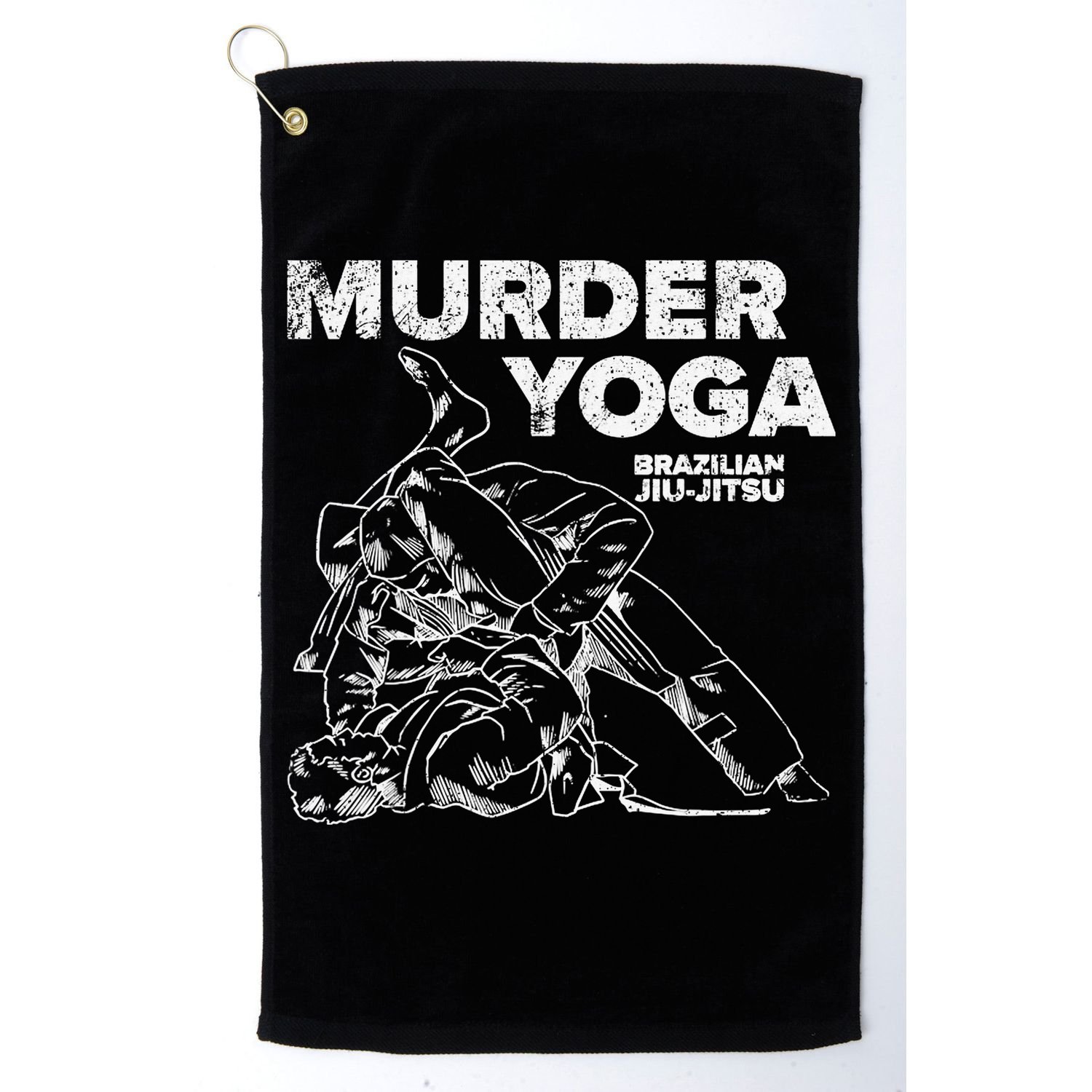Jiu Jitsu Murder Yoga Vintage Sunset Funny Brazilian Golf Towel