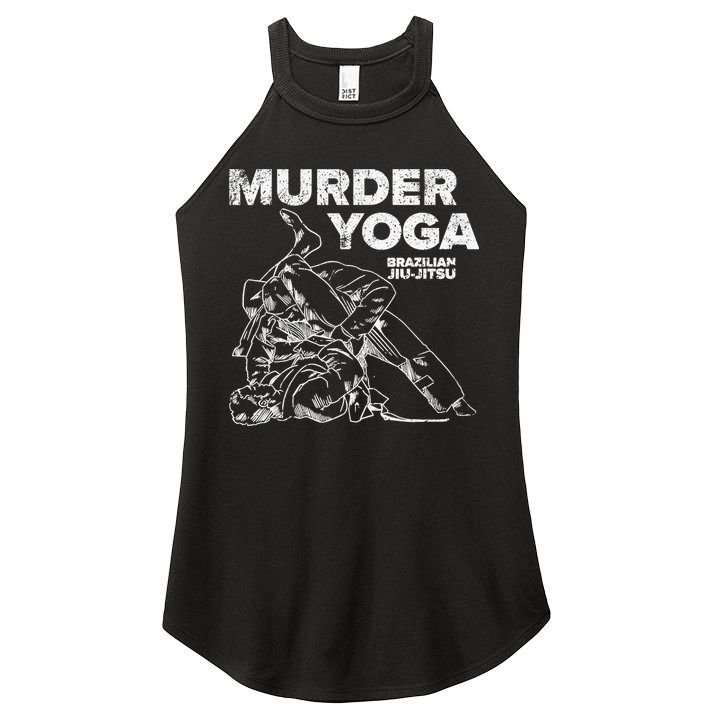 Jiu Jitsu Murder Yoga Vintage Sunset Funny Brazilian Women's Perfect Tri Rocker Tank