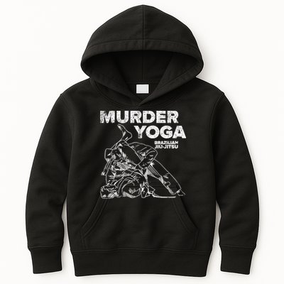 Jiu Jitsu Murder Yoga Vintage Sunset Funny Brazilian Kids Hoodie